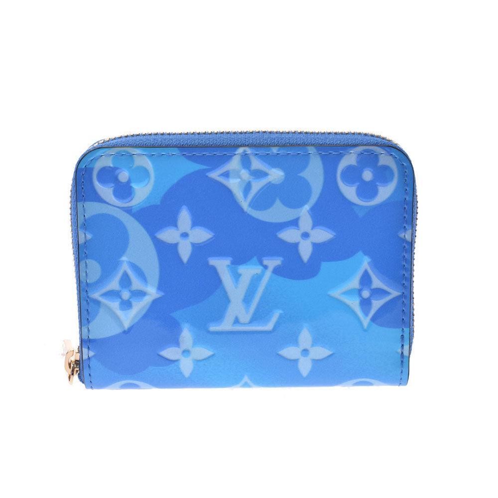 Authenticated Used Louis Vuitton LOUIS VUITTON Zippy Coin Purse Monogram  Vernis Baby Blue Neon Pink M81155 