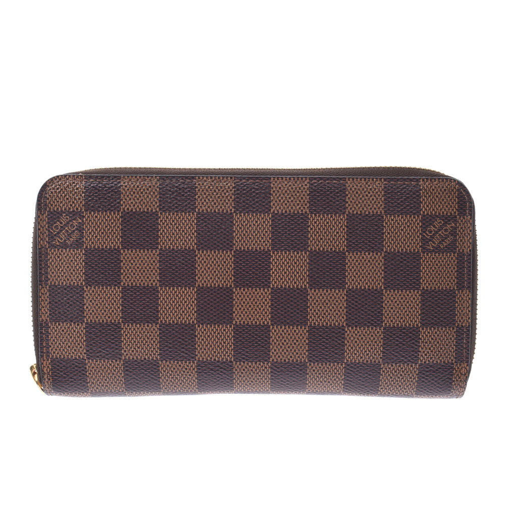 LOUIS VUITTON ルイヴィトン ダミエ ジッピーウォレット ブラウン N41661 ユニセックス ダミエキャンバス 長財布 ABランク 中古  - コピー