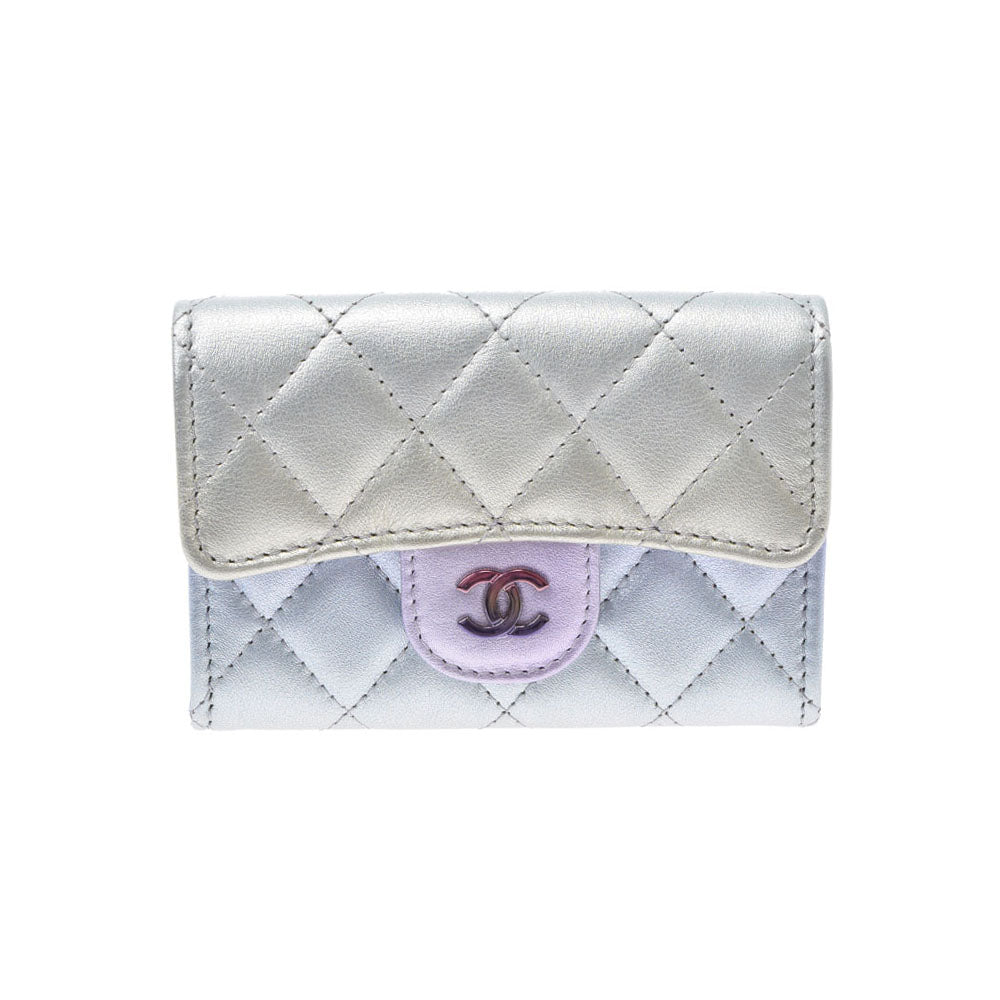 Chanel Classic Flap Rainbow (green/light pink system) Ladies card 