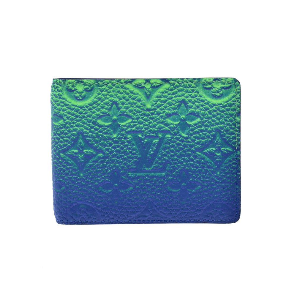 Louis Vuitton MONOGRAM EMPREINTE Leather Folding Wallet Small Wallet Logo  Neon Color (M82147)