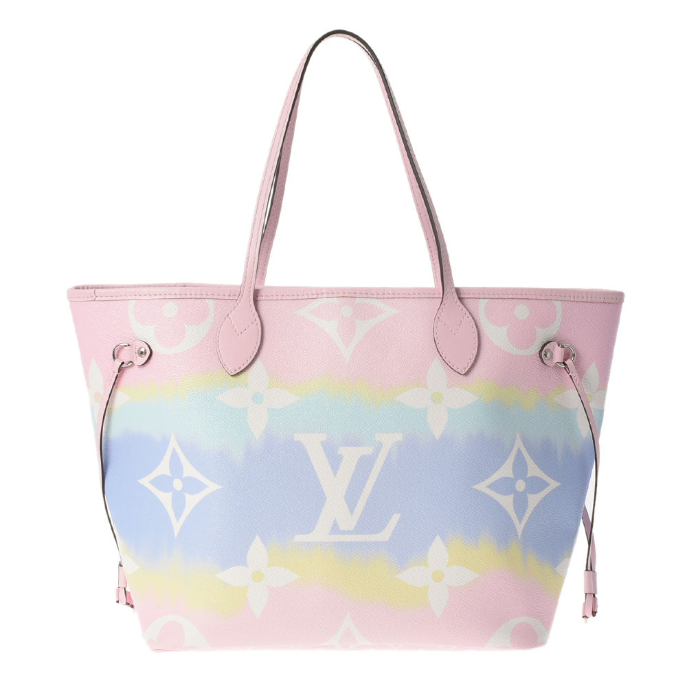 ルイ・ヴィトン LOUIS VUITTON ネヴァーフルMM LV バイ・ザ・プール M22839 ベージュ×ホワイト コットン/レザー レディース トートバッグ