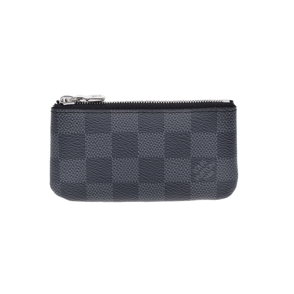 LOUIS VUITTON ルイヴィトン ダミエ グラフィット ポシェットクレ 黒/グレー N60155 メンズ ダミエグラフィットキャンバス  コインケース 新同 中古 - WEB限定特価品