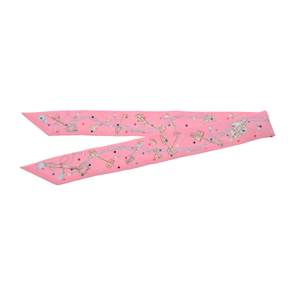 エルメスツイリー LES CLES A POIS ピンク系 レディース スカーフ