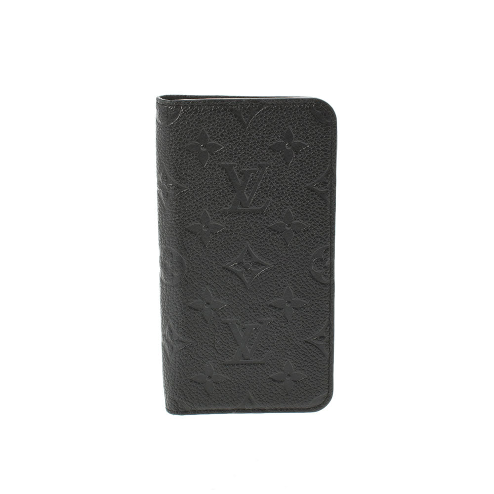 ■美品■ LOUIS VUITTON ルイヴィトン M69709 フォリオ モノグラム iPhone11 対応 アイフォンケース スマホケース ブラック系 AU5153美品