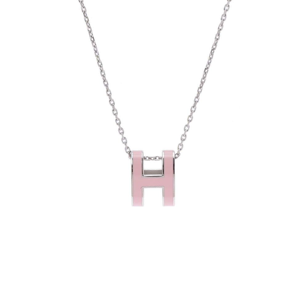 HERMES エルメス ポップアッシュネックレス シルバー/ピンク 