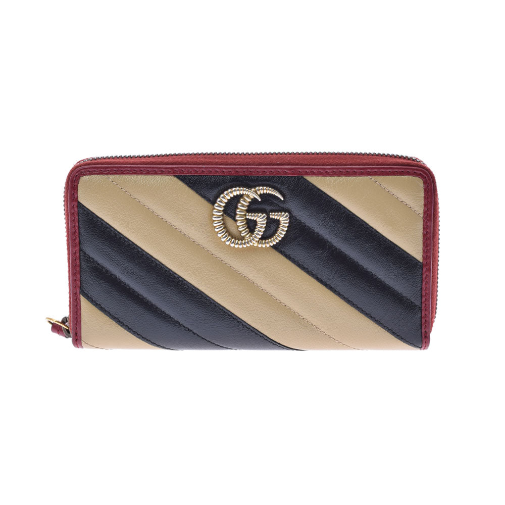 グッチGGマーモント ラウンドファスナー長財布 ベージュ/ブラック/レッド レディース レザー 長財布 573810 GUCCI 中古 –  銀蔵オンライン