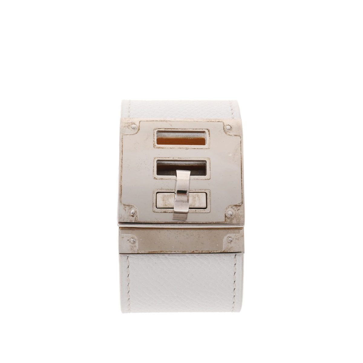 HERMES エルメス ケリードッグ ホワイト シルバー金具 A刻印(2017年頃 