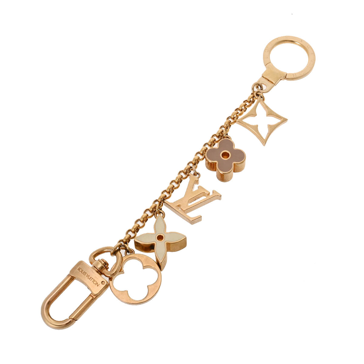 LOUIS VUITTON ルイ ヴィトン ホルダー チャーム 【中古】 ルイヴィトンフルールドゥモノグラム バッグチャーム ゴールド