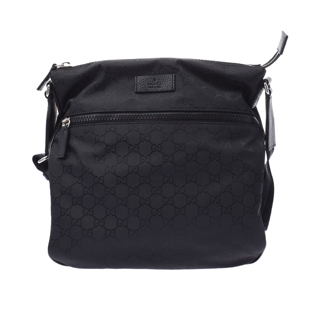 Gucci GG Logo Outlet Black Unisex Shoulder Bag 449185 GUCCI