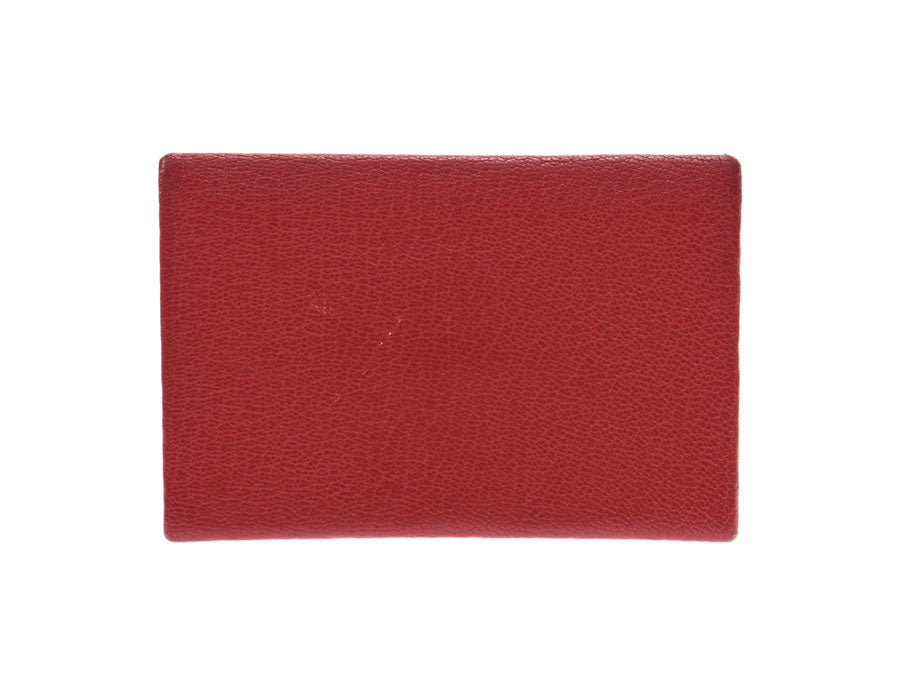 Hermes Card Case Rouge Kazaac SV Hardware □ P -engraved Ladies