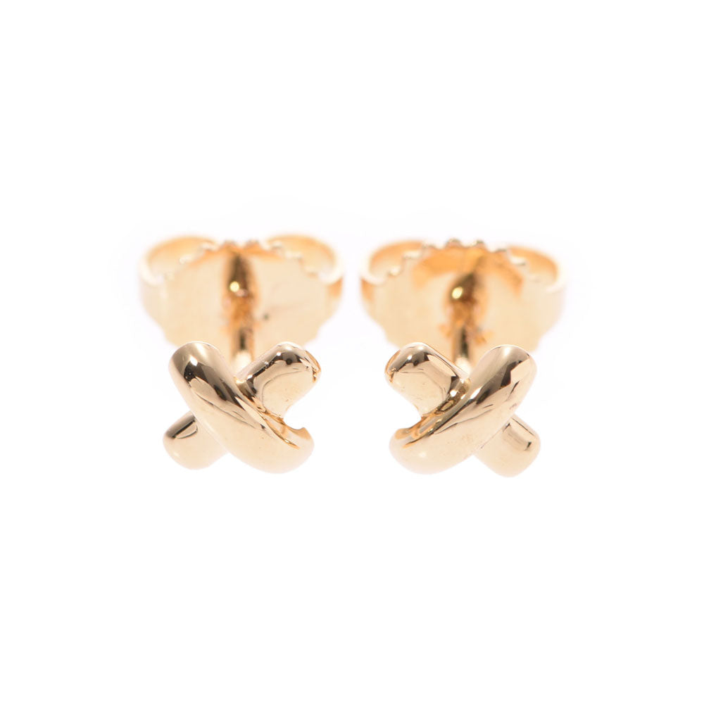ティファニー イヤリング シグネチャー クロス ゴールド ジュエリー アクセサリー 750 K18 金 約7.8g レディース 女性 TIFFANY＆Co. accessories earrings