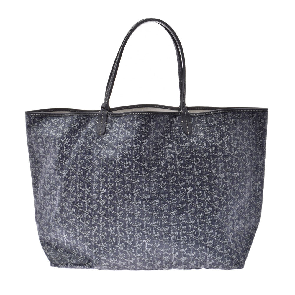 GOYARD ゴヤールサンルイGM グレー ユニセックス レザー PVC トートバッグ 中古 - 本物保証格安