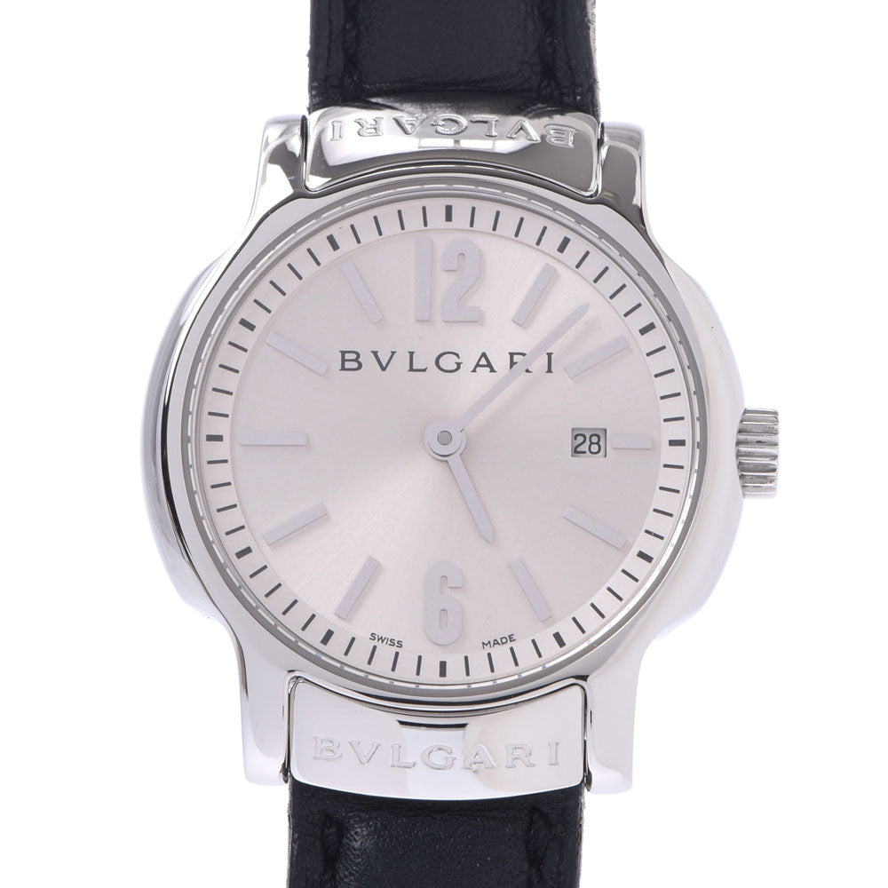 BVLGARI ブルガリ ソロテンポ29 ST29S レディース SS/革 腕時計 クオーツ シルバー文字盤 ABランク 中古 - 低価超歓迎