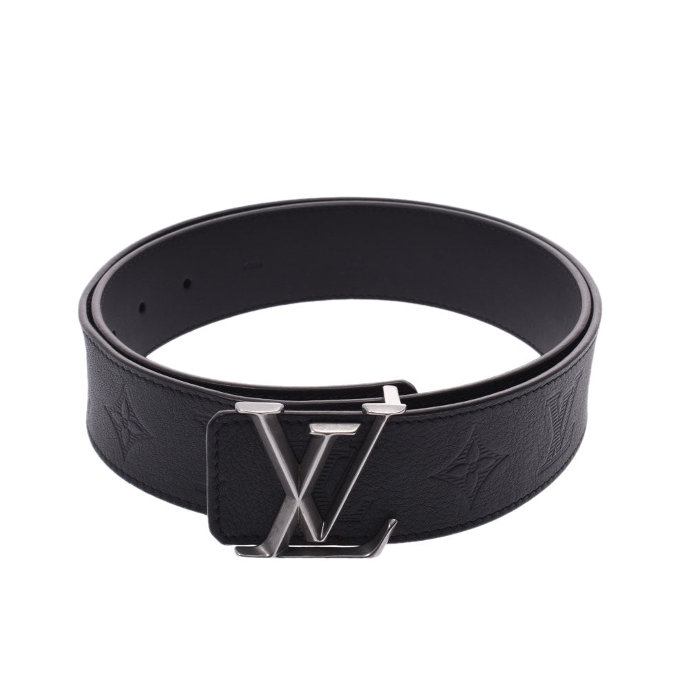 Authenticated Used LOUIS VUITTON Louis Vuitton Sun Tulle LV Initial Belt  M9821U Notation Size 90/36 Monogram Canvas Leather Brown Black Silver Metal  Fittings 