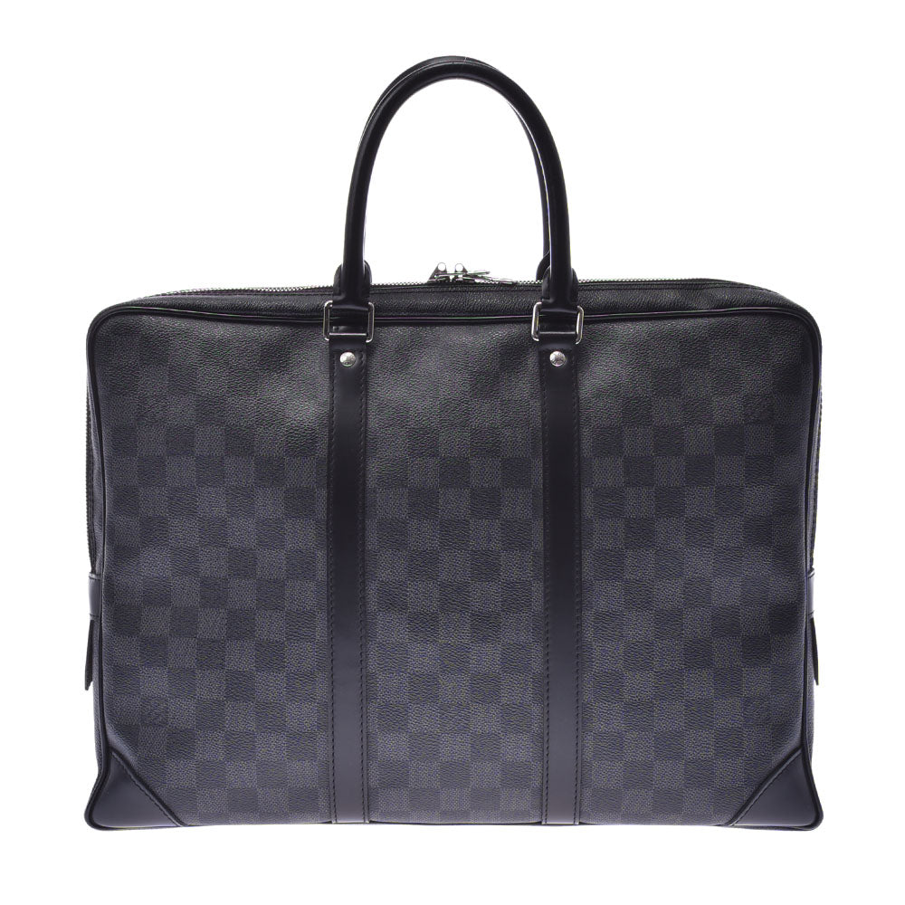 LOUIS VUITTON ルイヴィトン ダミエ グラフィット ポルトドキュマン・ヴォワヤージュ N41125 メンズ ビジネスバッグ Bランク 中古  - 購入純正