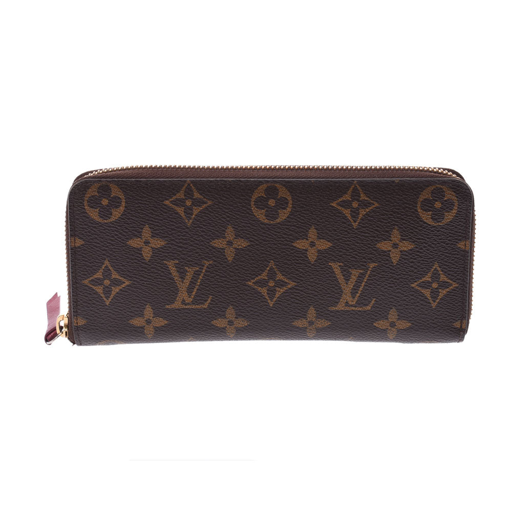 LOUIS VUITTON ルイヴィトン モノグラム ポルトフォイユクレマンス フューシャ M60742 ユニセックス 長財布 Bランク 中古 -  2025定番