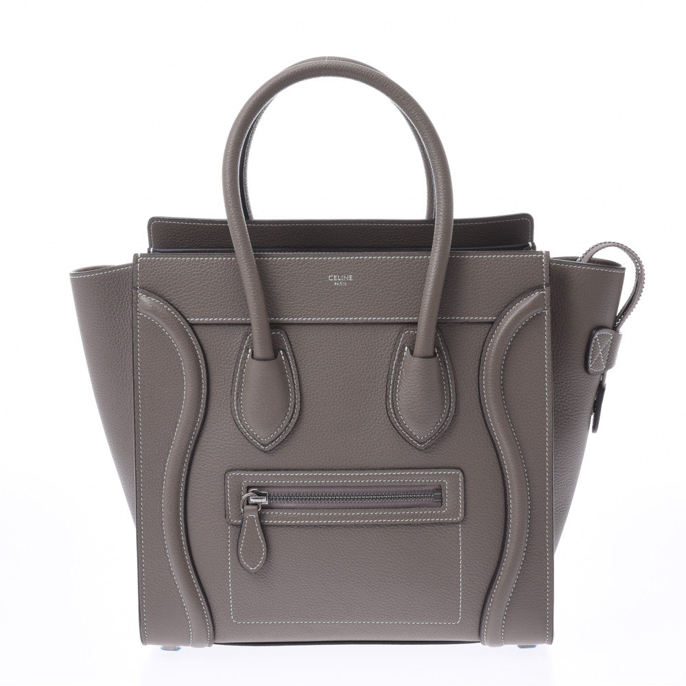 CELINE セリーヌ ラゲージ マイクロショッパー グレー レディース 