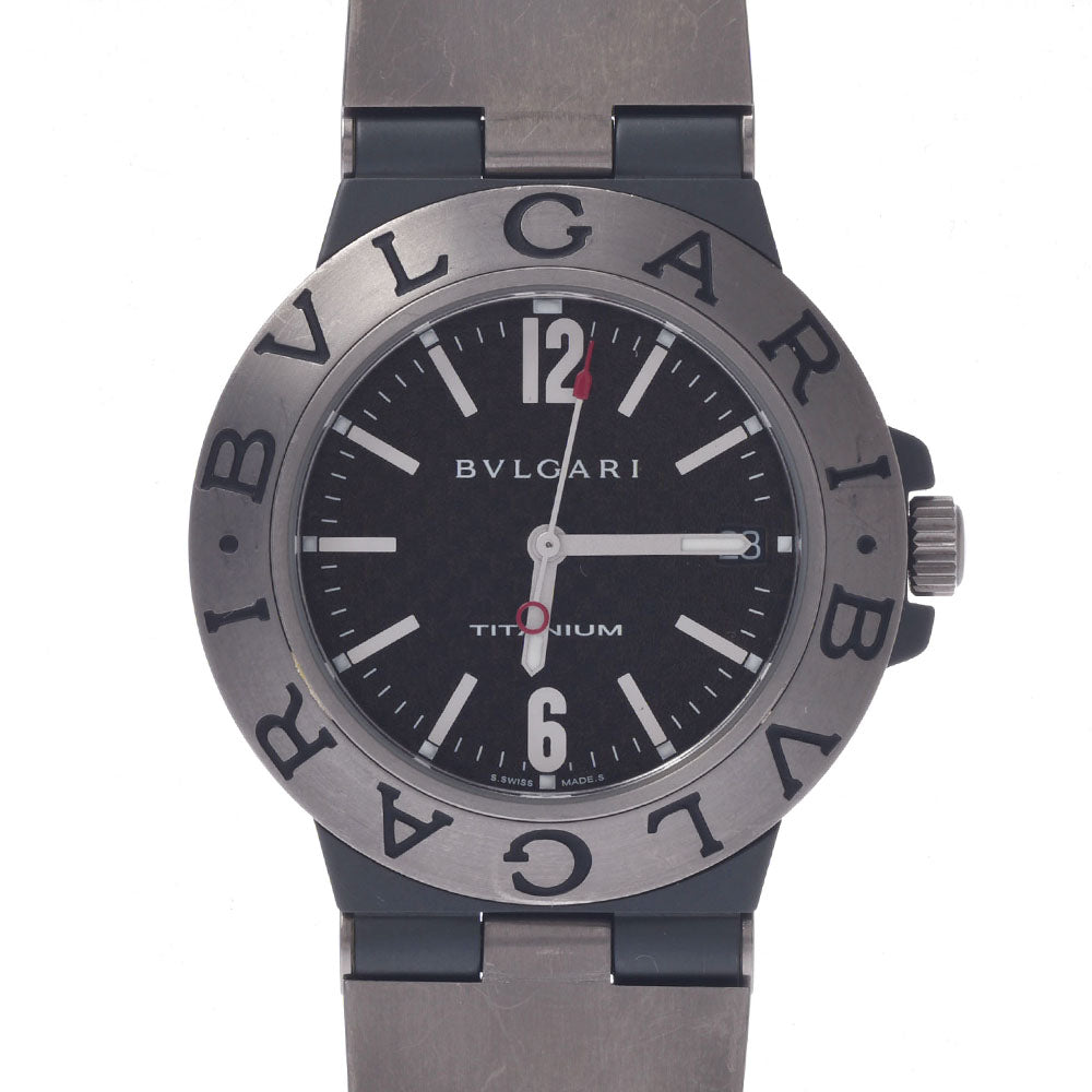 ディアゴノ チタニウム メンズ 腕時計 自動巻き チタン ラバー シルバー ブラック ブラック文字盤