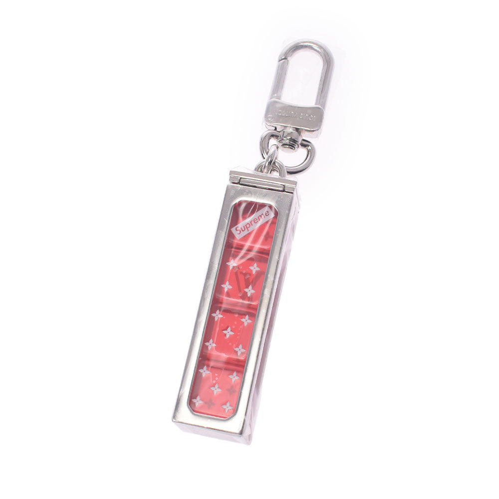  Louis Vuitton MP2073 Supreme Supereme Collaboration Dice Key  Chain Bag Charm Keychain Metal Men's Unused Used Used, silver/red :  Clothing, Shoes & Jewelry