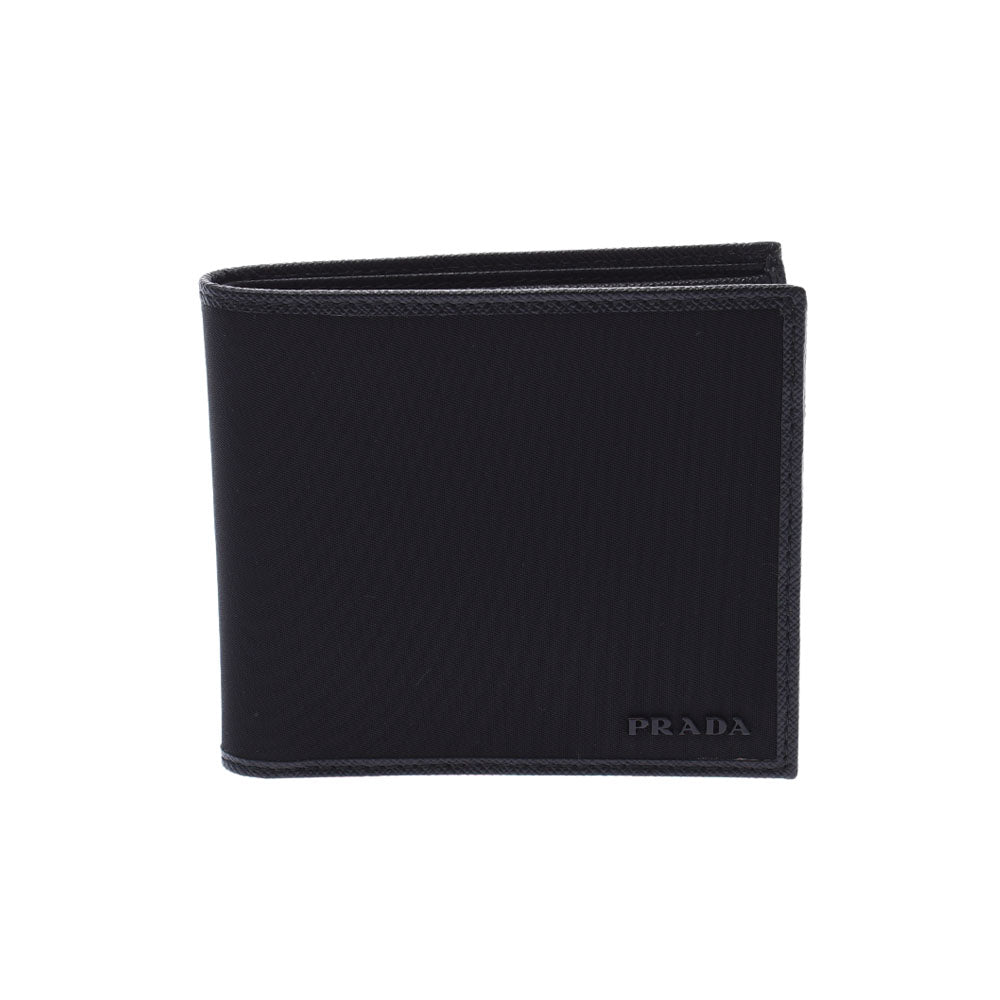 プラダ M738 ヴィテッロ VITELLO BOX 2つ折り財布 レザー 黒