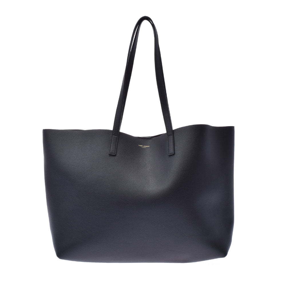 Ysl black leather outlet tote