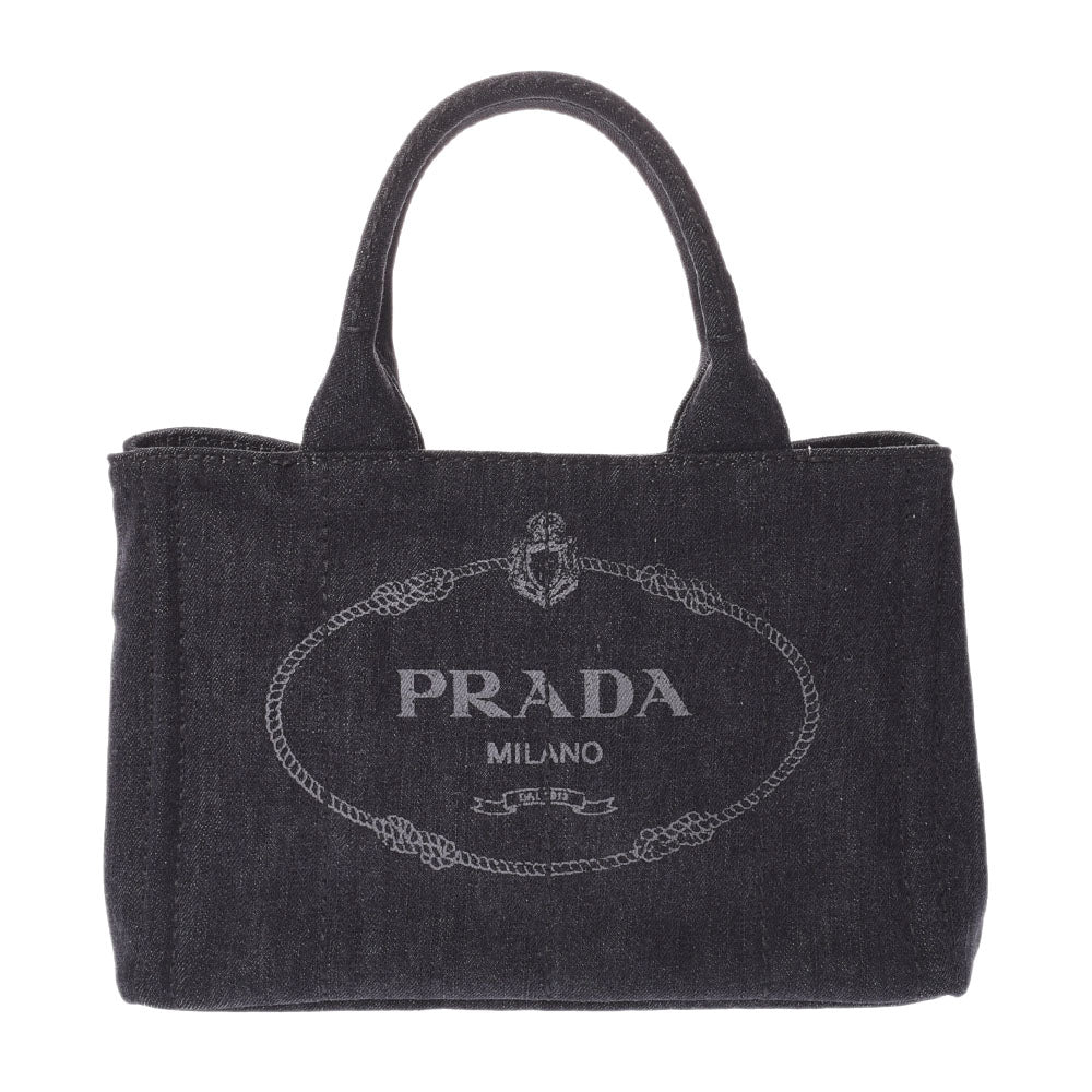 PRADA プラダ カナパミニ 2WAY 黒 レディース デニム/GP金具 ハンドバッグ ABランク 中古 -  georgezabalatattoos.com（georgezabalatattoos.com）