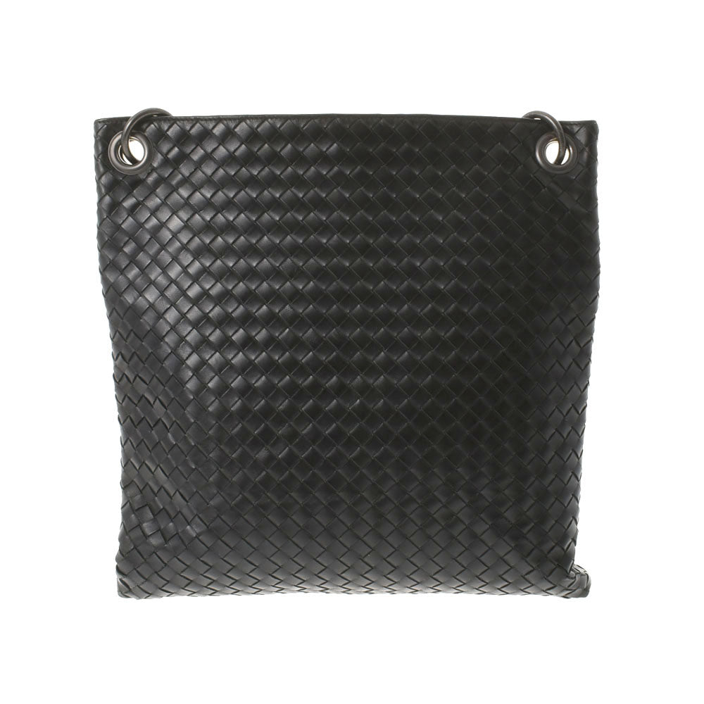 BOTTEGAVENETA ボッテガヴェネタ イントレチャート ショルダーバッグ 黒 レディース レザー ショルダーバッグ Bランク 中古 - 特価好評