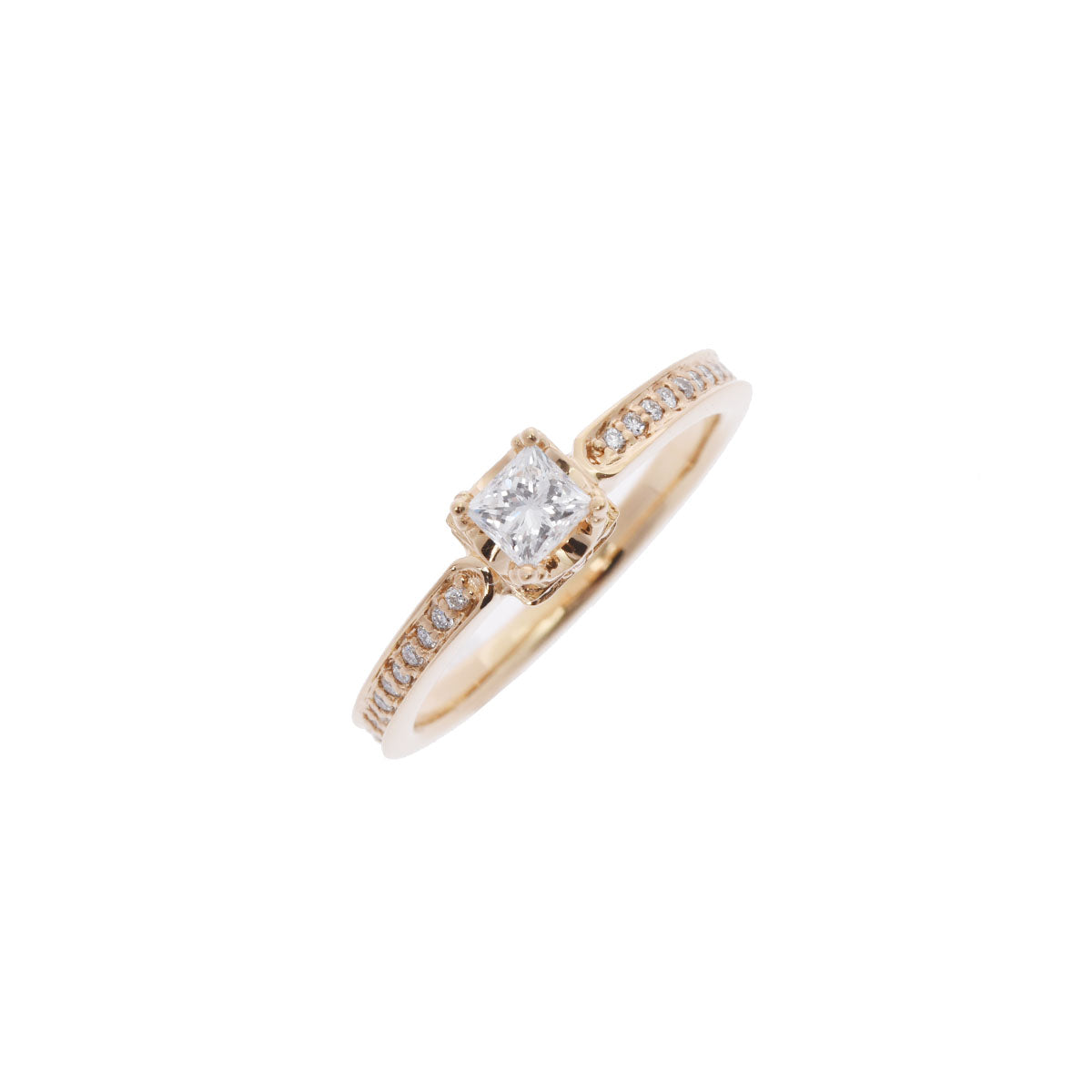 K18YG 無くっ ダイヤモンド リング 0.33CT【中古】