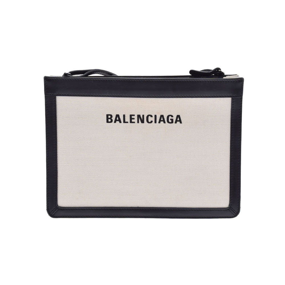 バレンシアガネイビーポシェット ベージュ/黒 レディース ショルダーバッグ 339937 BALENCIAGA 中古 – 銀蔵オンライン