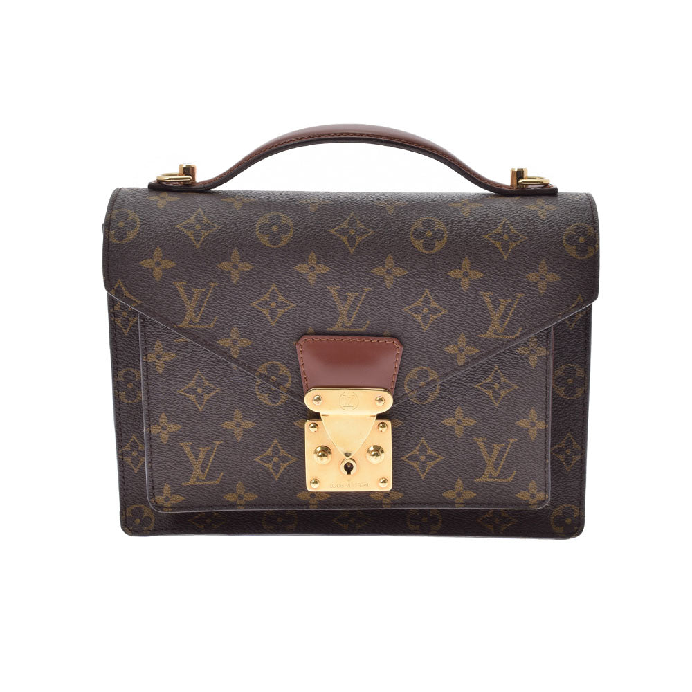 ルイヴィトンモンソー 2WAYバッグ 14145 ブラウン ユニセックス モノグラムキャンバス ビジネスバッグ M51185 LOUIS VUITTON  中古 – 銀蔵オンライン