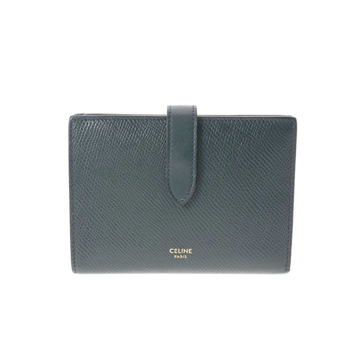CELINE ミディアムウォレット 二つ折り財布 グリーン CELINE ミディアムウォレット 二つ折り財布 グリーン 【公式通販】 小物