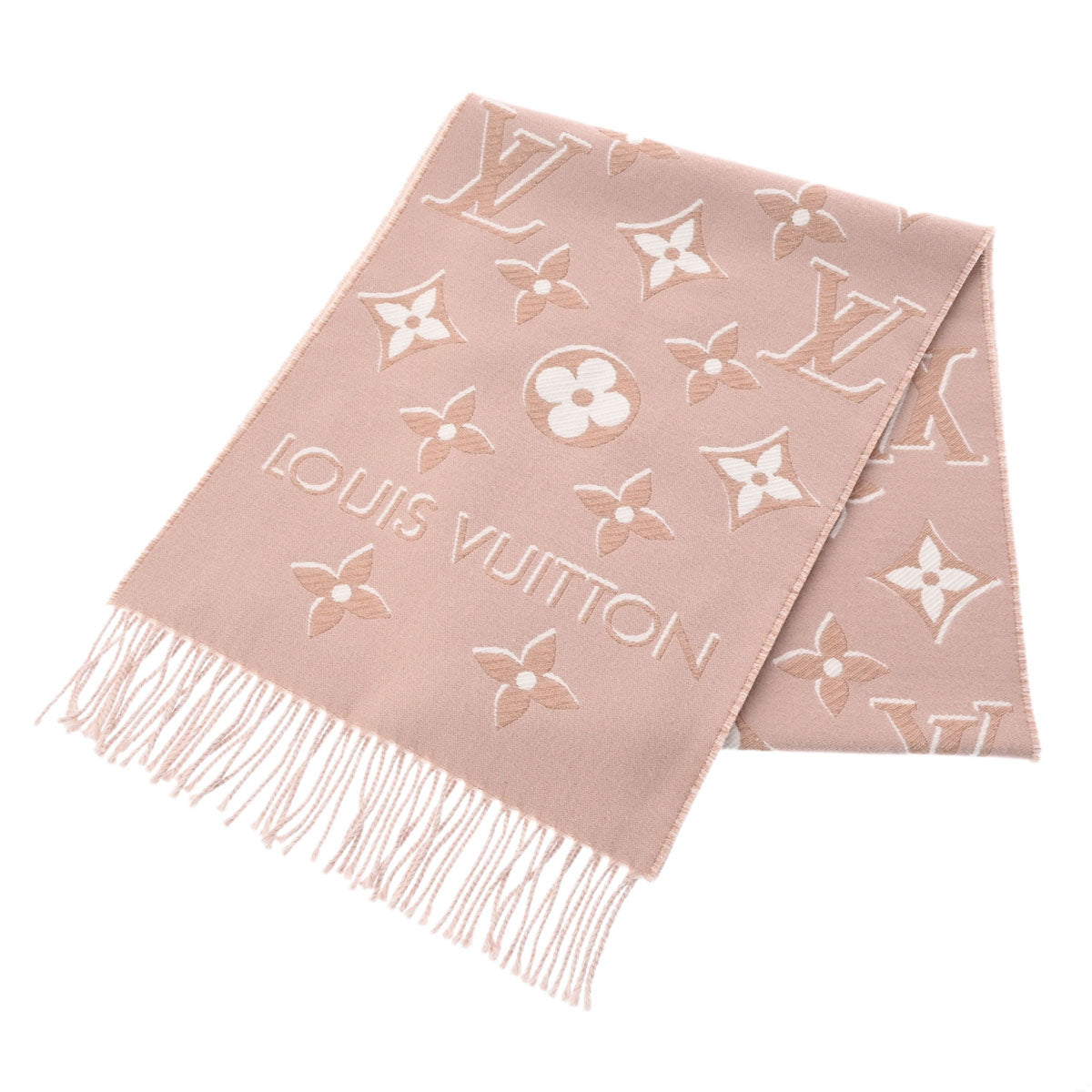 LOUIS VUITTON マフラー ベージュローズ LOUIS VUITTON ルイヴィトン マフラー