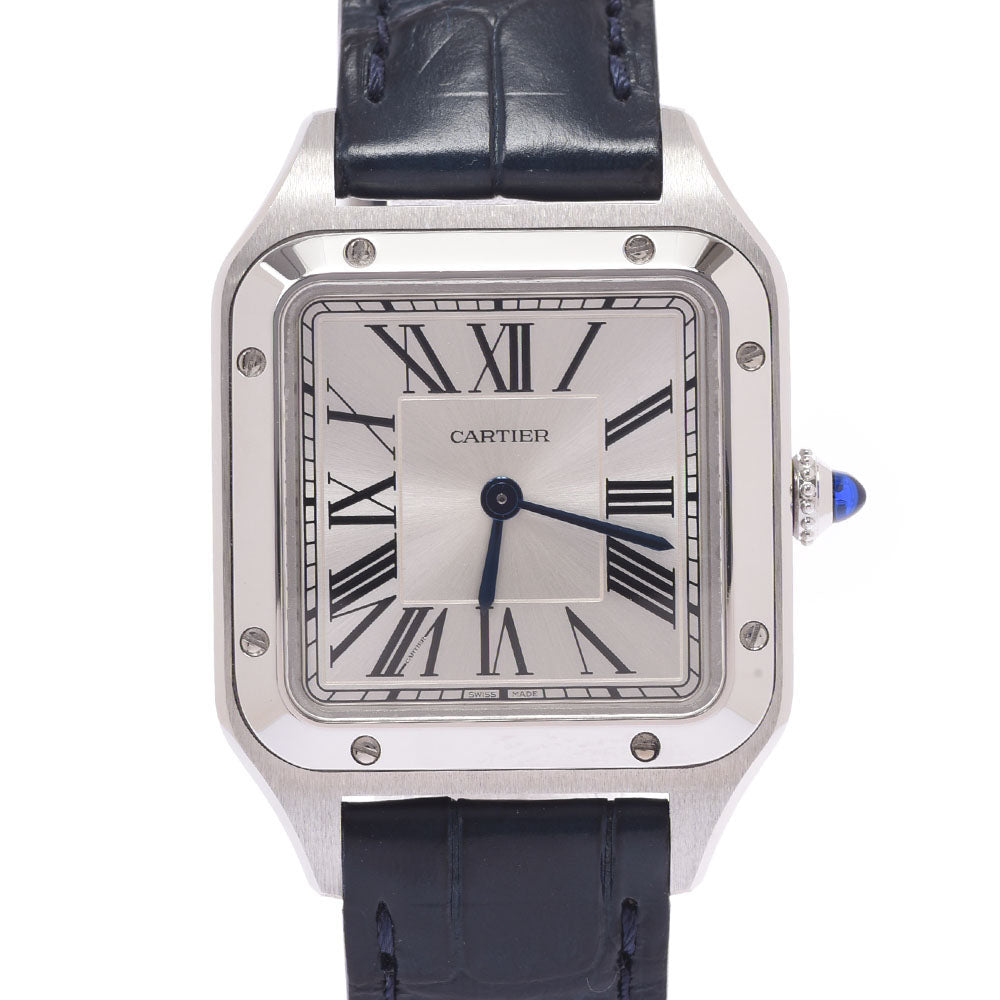 カルティエ CARTIER W2009451 サントスデュモンSM K18WG クォーツ レディース 美品 _757043