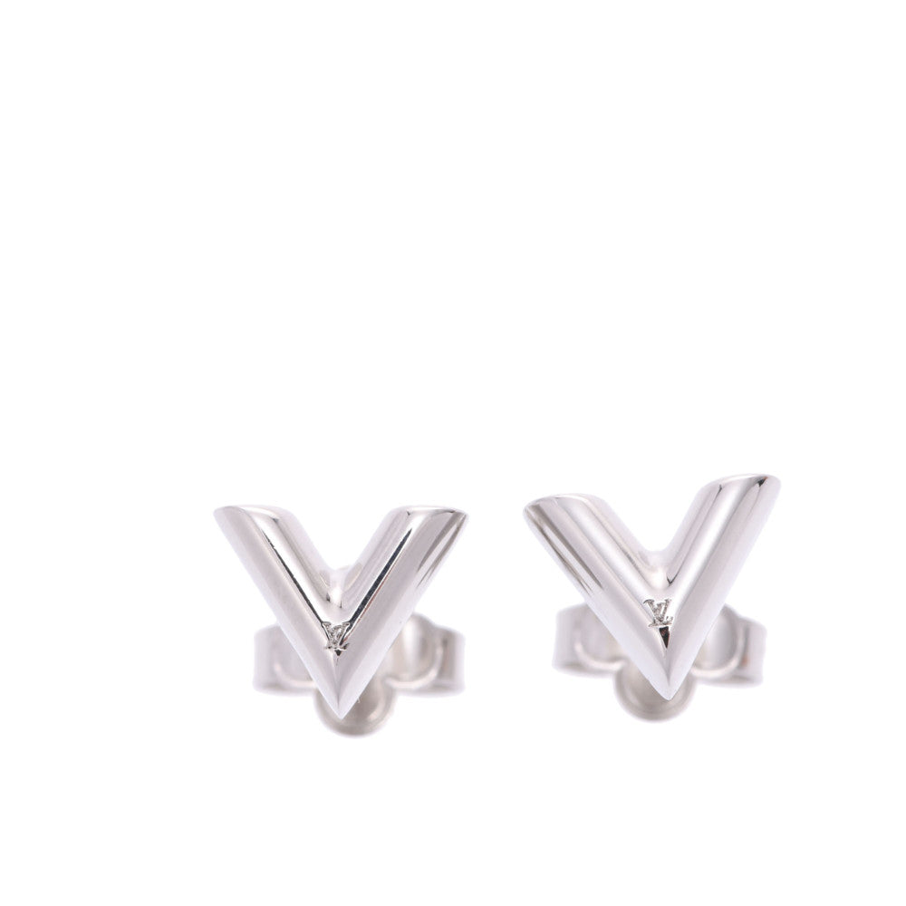 Used] LOUIS VUITTON (Louis Vuitton) M63208 Studs Earrings / Essential V  Earrings Stud Silvery Metal ref.496938 - Joli Closet