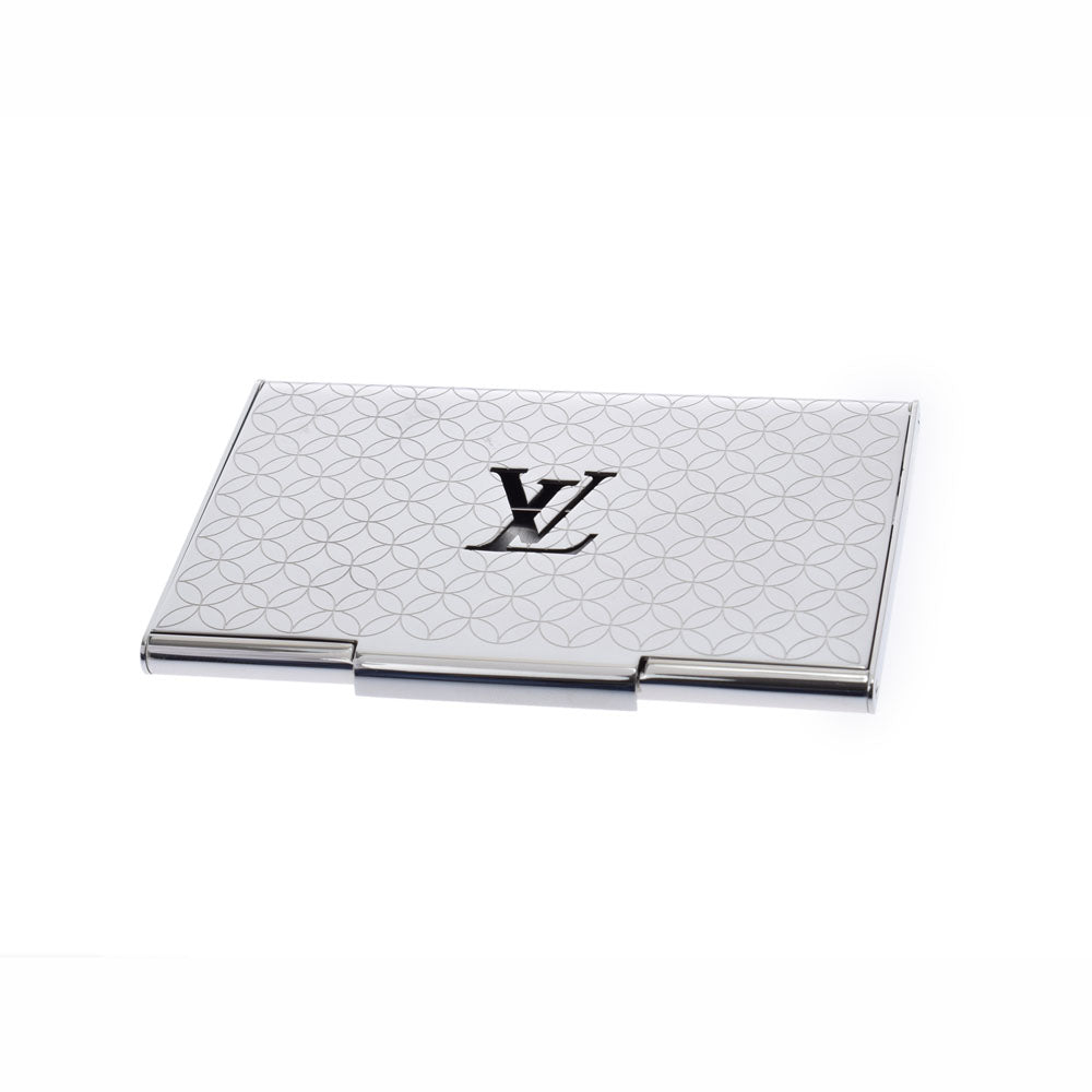 LOUIS VUITTON M65227 Porte Cult Card Case Metal Silver USED