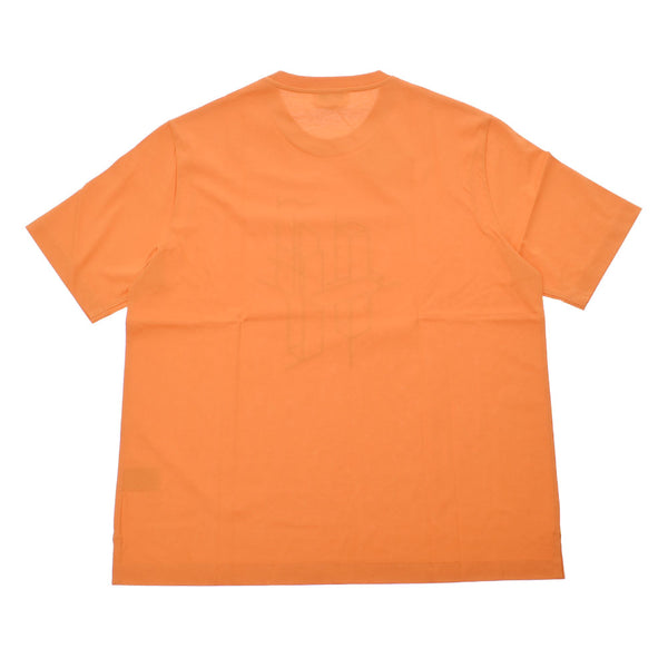 HERMES エルメス クールネック Tシャツ 刺繍入り  オレンジ サイズM メンズ コットン100％ 半袖シャツ 新品 銀蔵