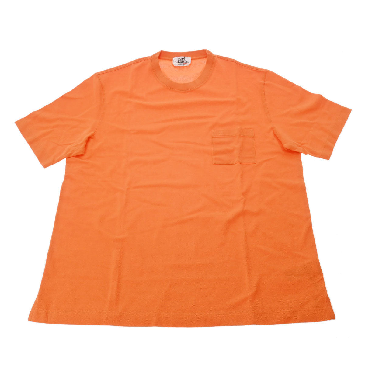 エルメスクルーネック Tシャツ H刺繍 XXXLサイズ オレンジ メンズ ...
