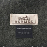 HERMES エルメス マフラー レクトヴェルソ リバーシブル 黒/フランネルグレー メンズ カシミヤ100% マフラー 新品 銀蔵
