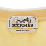HERMES エルメス クールネック Tシャツ サイドステッチ ポケット サイズXL バナナ メンズ コットン100％ 半袖シャツ 新品 銀蔵