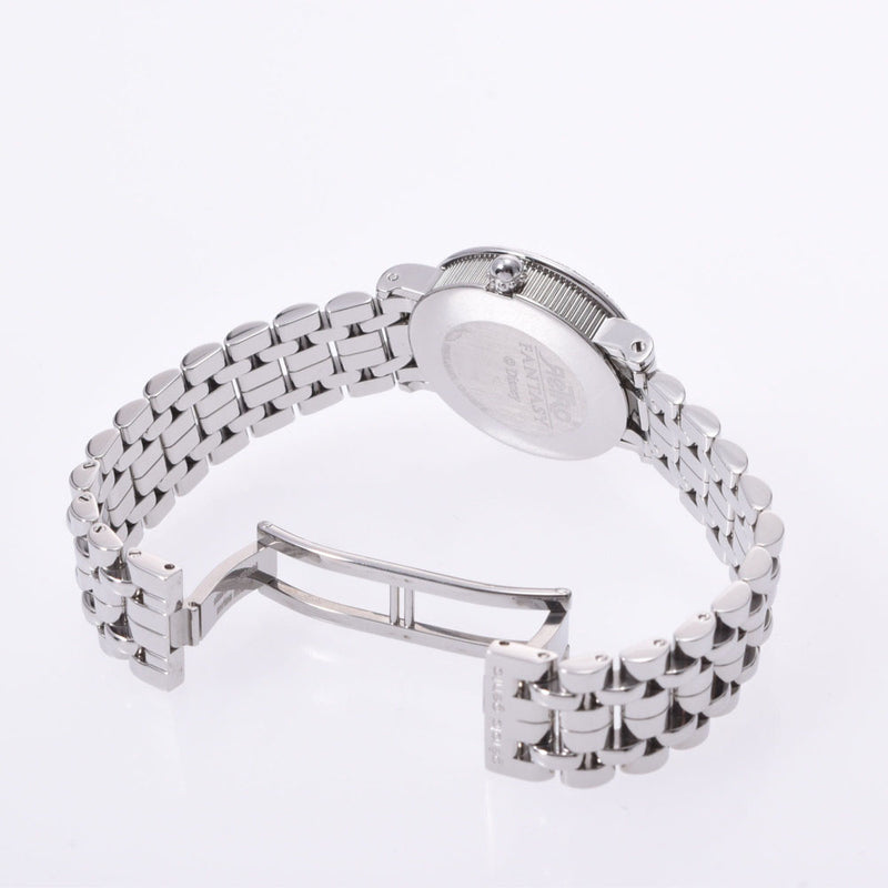 Gerald Genta Gerald Jentna Retro Fantasy Mickey Mouse Bezel Diamond G.3822 Women's SS Watch Quartz White Shell Shape A-Rank Used Silgrin