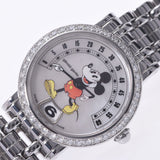 Gerald Genta Gerald Jentna Retro Fantasy Mickey Mouse Bezel Diamond G.3822 Women's SS Watch Quartz White Shell Shape A-Rank Used Silgrin