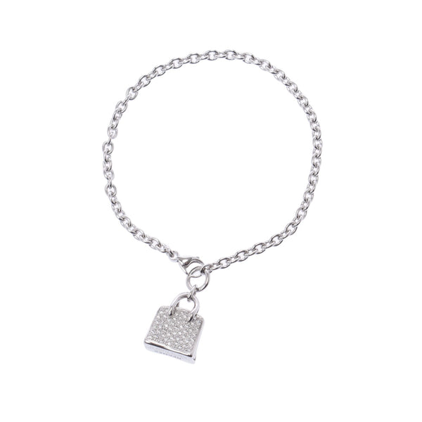 [Summer Selection 300,000 or more] HERMES [Hermes] Amulet Birkin 17cm Diamond 0.44ct Bracelet/K18WG Unisex