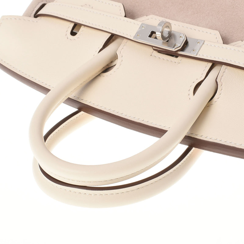 HERMES エルメス バーキン 25 ナタ/グリシーヌ U刻印(2022年頃) レディース スイフト グリズリー ハンドバッグ 新同 中古 銀蔵