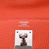 HERMES エルメス ケリー32 内縫い オレンジポピー パラジウム金具 T刻印(2015年頃) レディース トリヨンクレマンス 2WAYバッグ Aランク 中古 銀蔵