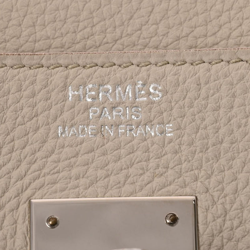 HERMES エルメス バーキン 40 ベトン パラジウム金具 C刻印(2018年頃) ユニセックス トゴ ハンドバッグ ABランク 中古 銀蔵