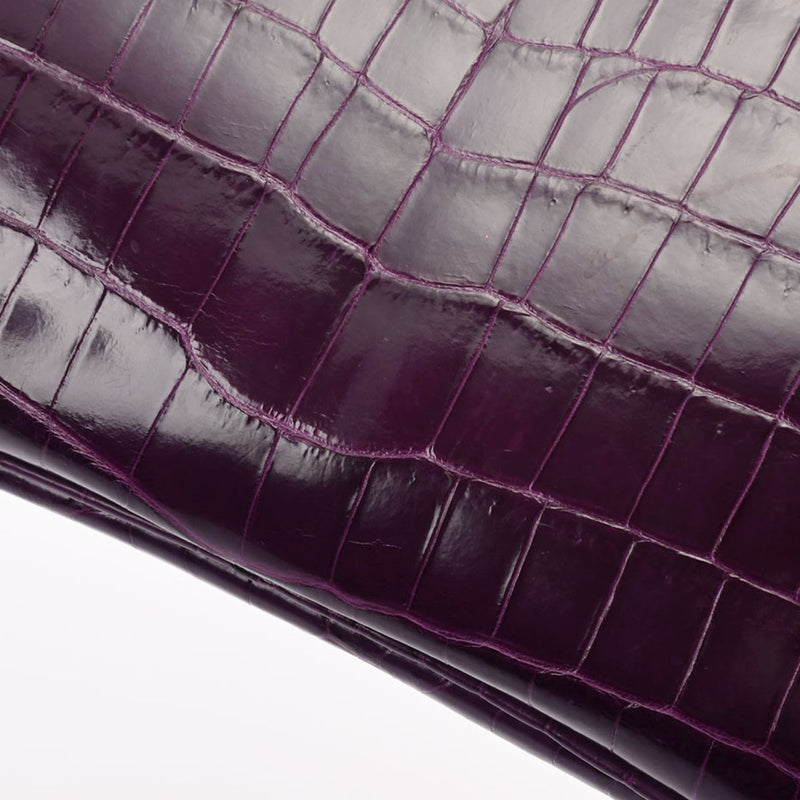 HERMES エルメス バーキン 25 アメジスト パラジウム金具 □R刻印(2014年頃) レディース ニロティカス ハンドバッグ ABランク 中古 銀蔵