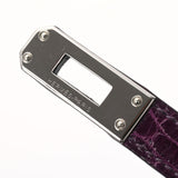 HERMES エルメス バーキン 25 アメジスト パラジウム金具 □R刻印(2014年頃) レディース ニロティカス ハンドバッグ ABランク 中古 銀蔵