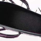 HERMES エルメス バーキン 25 アメジスト パラジウム金具 □R刻印(2014年頃) レディース ニロティカス ハンドバッグ ABランク 中古 銀蔵