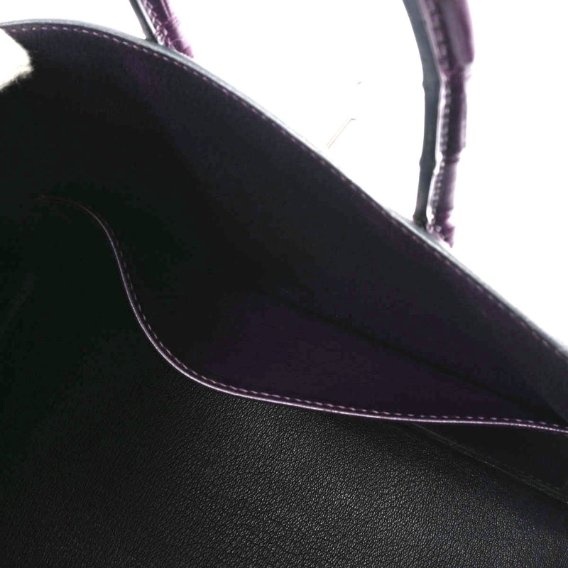 HERMES エルメス バーキン 25 アメジスト パラジウム金具 □R刻印(2014年頃) レディース ニロティカス ハンドバッグ ABランク 中古 銀蔵