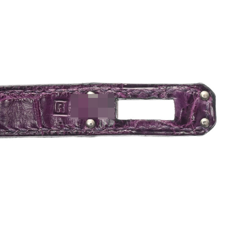 HERMES エルメス バーキン 25 アメジスト パラジウム金具 □R刻印(2014年頃) レディース ニロティカス ハンドバッグ ABランク 中古 銀蔵